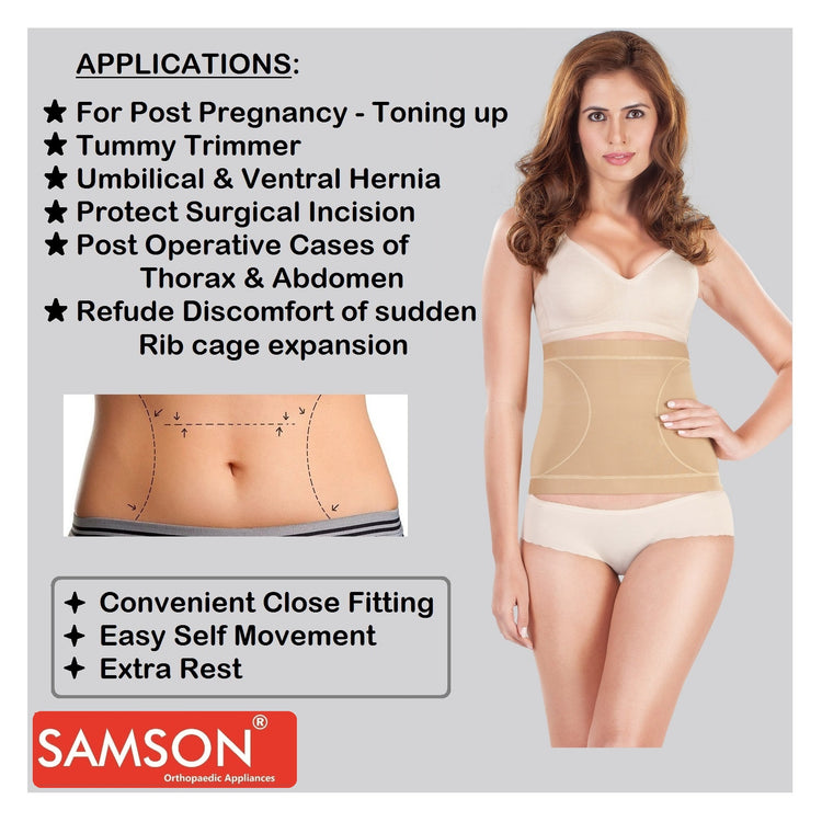Samson Abdominal Corset (Premium Range) (AB-Core) - Feather Light Fit, Better Mobility, Skin Friendly & Non-Allergic (Slimming, Waist Trimming, Postpartum Abdomen Shaper) (for Women & Men) (1 Piece / Unit)