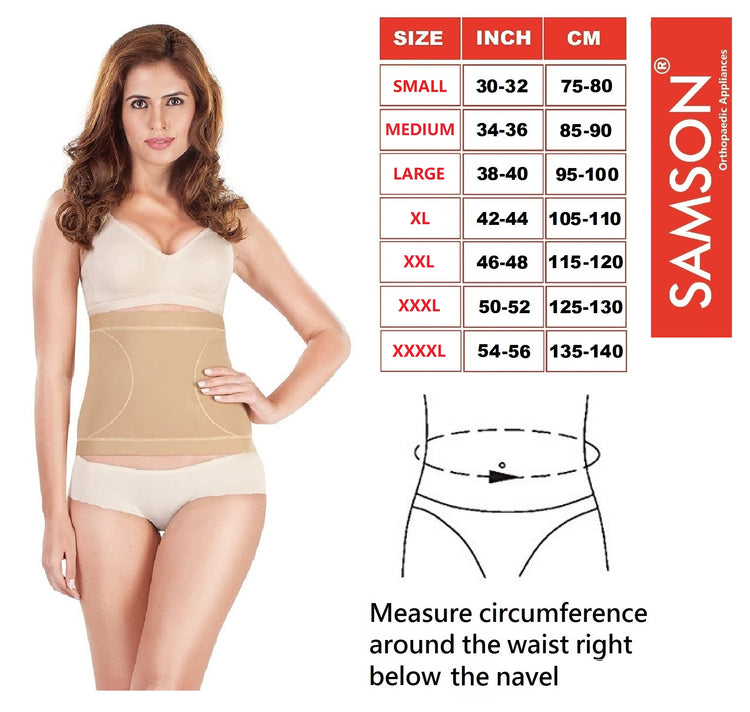 Samson Abdominal Corset (Premium Range) (AB-Core) - Feather Light Fit, Better Mobility, Skin Friendly & Non-Allergic (Slimming, Waist Trimming, Postpartum Abdomen Shaper) (for Women & Men) (1 Piece / Unit)