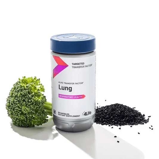 4Life Transfer Factor Lung Capsules : Support Respiratory System, Can Protect from Airbone Pathogens, Pollution and Bad Air Quality (90 Capsules)