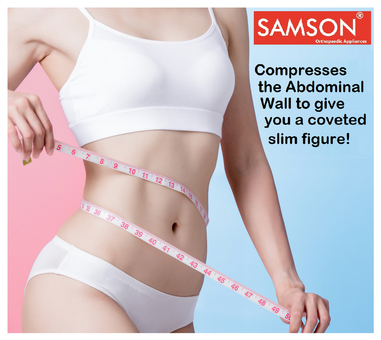 Samson Abdominal Corset (Premium Range) (AB-Core) - Feather Light Fit, Better Mobility, Skin Friendly & Non-Allergic (Slimming, Waist Trimming, Postpartum Abdomen Shaper) (for Women & Men) (1 Piece / Unit)