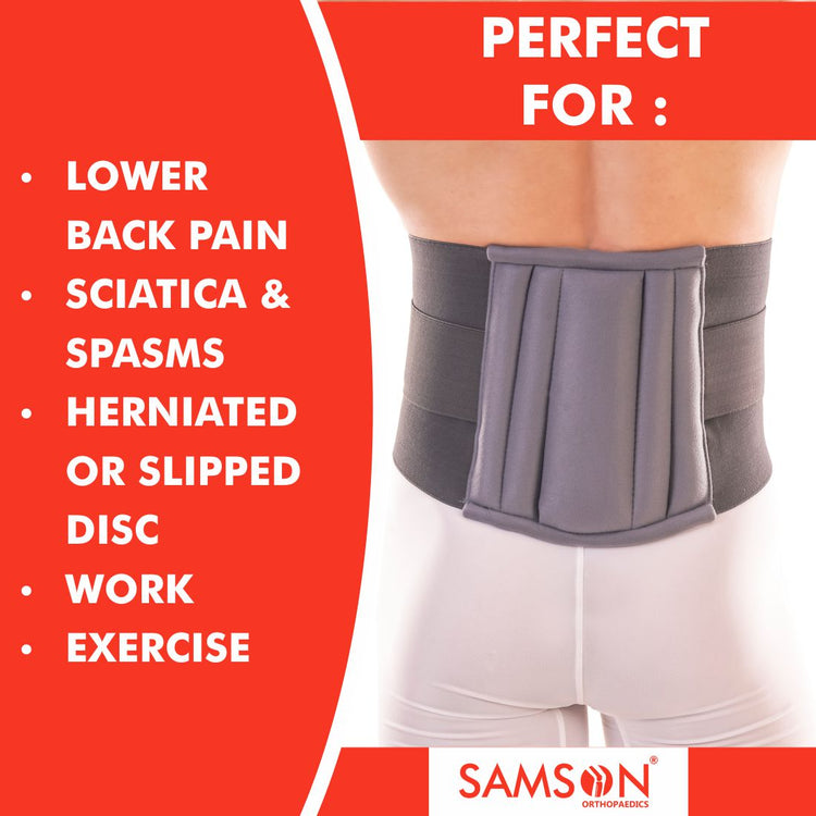 Samson Lumbo Sacral Belt (Double Support) : Light Weight, Long Life, Custom Fit (For Vertebral Fracture, Spinal Injuries, Lumbar Spondylitis & Postural Fatigue) (For Women & Men)