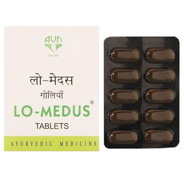 AVN Lo-Medus Tablets : Used in Obesity, Cholesterol, High Lipid Levels and Triglycerides, Reduces Risk of Heart Attack (100 Tablets)