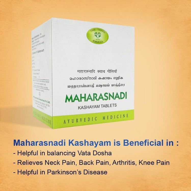 AVN Maharasnadi Kashayam Tablets : For Rheumatoid Arthritis, Osteoarthritis, Joints Pain, For Infertility in both Male & Female (120 Tablets)
