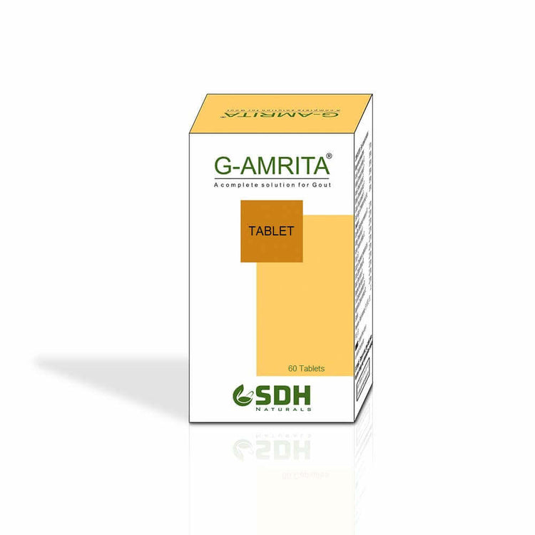 SDH G-Amrita Tablets (By Shree Dhanwantri Herbals) - For Uric Acid, Joint Pain, Gout, Rheumatism (60 Tablets) - Uniherbs India