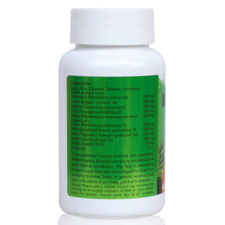 Keva NT Diaba (Anti Sugar) Tablets : Very Helpful in Diabetes, Helps to Normalise Blood Sugar Level and Urine Irregularity (60 Tablets) - Uniherbs India