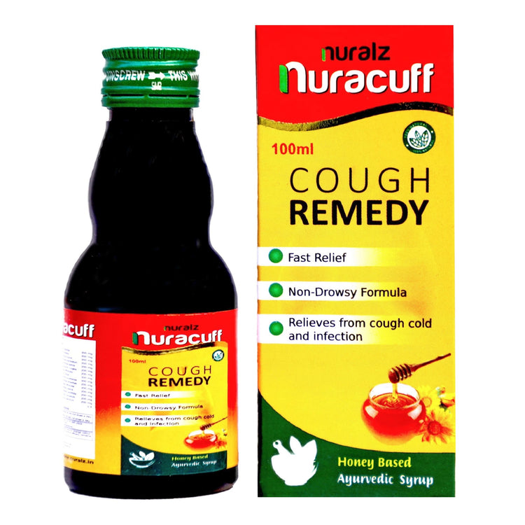 Nuralz Nuracuff Syrup : Ayurvedic Medicine For Cough Relief, Controls Allergic Cough And Soothes Larynx (400 ml) (100 ml X 4)