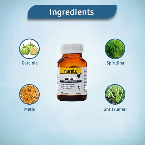 Nuralz Nurafit Capsules : Helps To Reduce Body Weight, Helps To Keep You Healthy, Improve Metabolism, Digestion (30 Capsules)