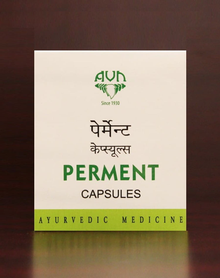 AVN Perment Capsules : Helpful in Anxiety, Depression, Lack of Memory & Concentration, High Blood Pressure, Skin Diseases, Peptic Ulcer (120 Capsules)