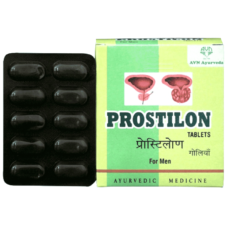 AVN Prostilon Tablets : Help to treat Enlargement of Prostate, Facilitate Easy and Painless Urine Flow, Ease Pain with Analgesic Effect (100 Tablets)