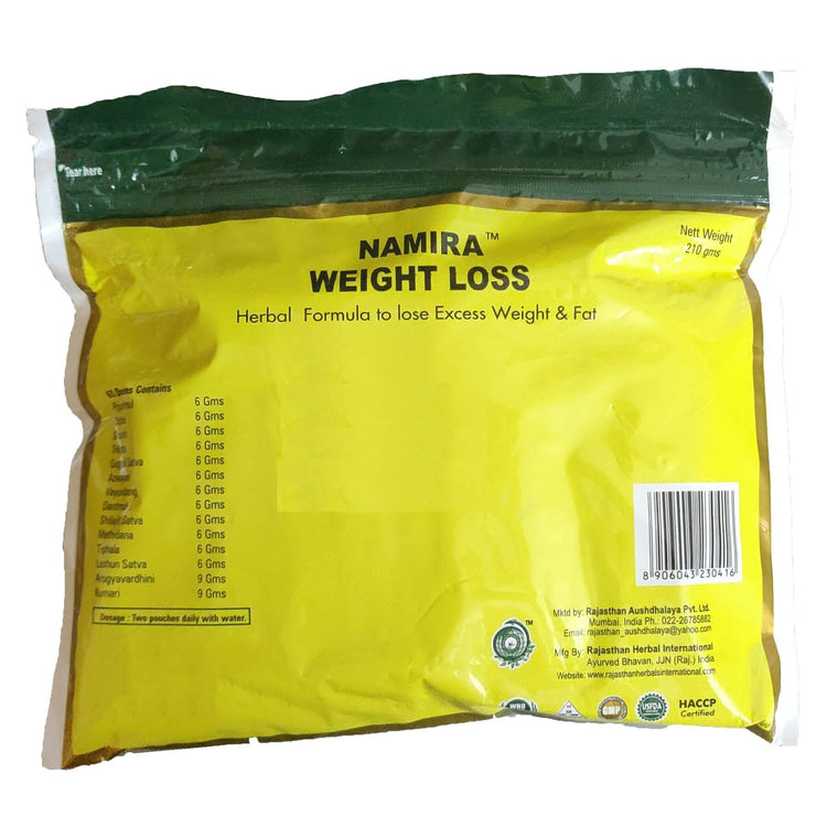 Rajasthan Aushadhalaya Namira Weight Loss Churna : For Weight Loss, Weight Management, Eliminate Fat from Body, Make You Slim and Fit (210 grams) - Uniherbs India