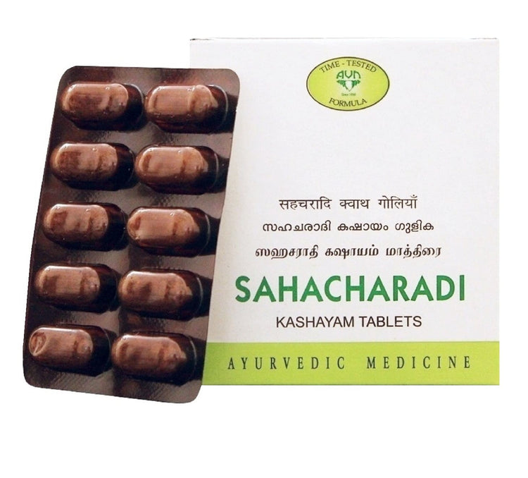 AVN Sahacharadi Kashayam Tablets : Useful in Joints Pain, Backache, Lower Limbs, Sciatica, Varicose Vein, Cough, Bronchitis, UTI (120 Tablets)