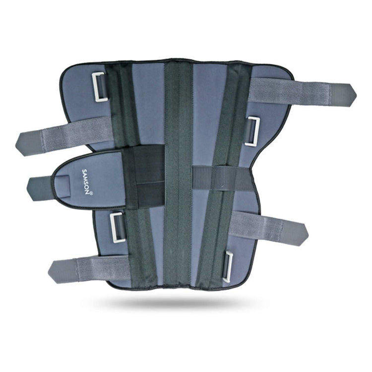 Samson Knee Immobilizer Brace (Long Type) - Lightweight Breathable Anatomically Shaped Knee Support for Dislocation, Fracture, Muscle / Ligament Injury and Sprains Fits Both Knee (Left or Right)