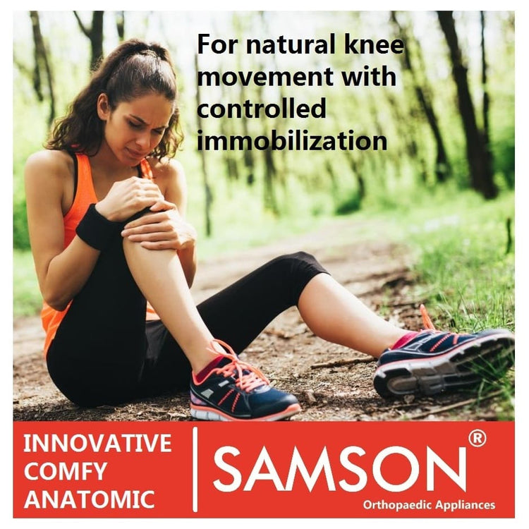 Samson Knee Cap Hinged with Patella Gel Pad - For Arthritis, Sports Injury, Joint Pain Relief, Knee Stabilizer & Support (For Women & Men)