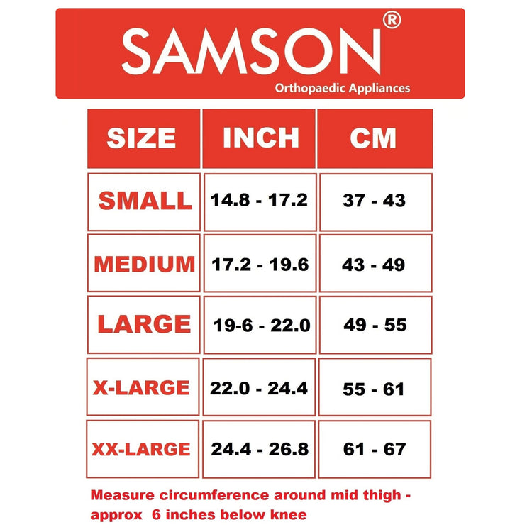 Samson Knee Cap Hinged with Patella Gel Pad - For Arthritis, Sports Injury, Joint Pain Relief, Knee Stabilizer & Support (For Women & Men)