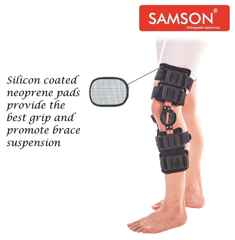 Samson Ajustable R.O.M. Knee Brace for Multiple Orthopedic Problems - Useful for Tendon/Ligament Injuries, ACL or PCL Injuries, Osteoarthrits of Knee, 18.00 Inches / 46 CM (Size : Universal)
