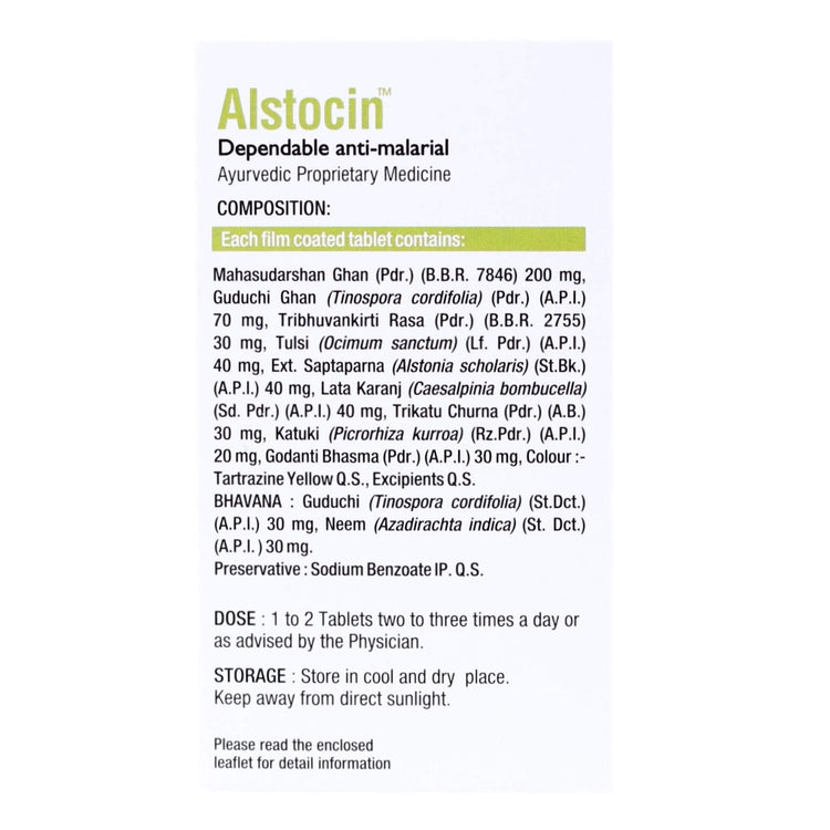 Virgo Alstocin Tablets : For Platelet Count, Dengue, Malaria, Viral Fever (60 Tablets) (30 Tablets X 2)