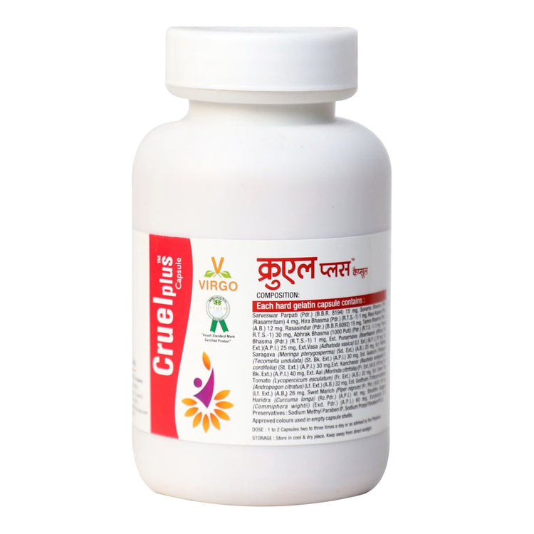 Virgo Cruel Plus Capsules : For Autoimmune Diseases, Strong Immunobooster, Anti-inflammatory Action (100 Capsules)