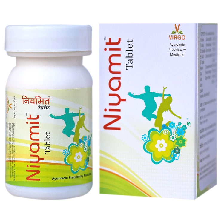 Virgo Niyamit Tablets : Herbal Laxative for Constipation, Indigestion, Improves Overall Digestive Health (120 Tablets) (30 Tablets X 4) (2 MONTHS' DOSE) - Uniherbs India