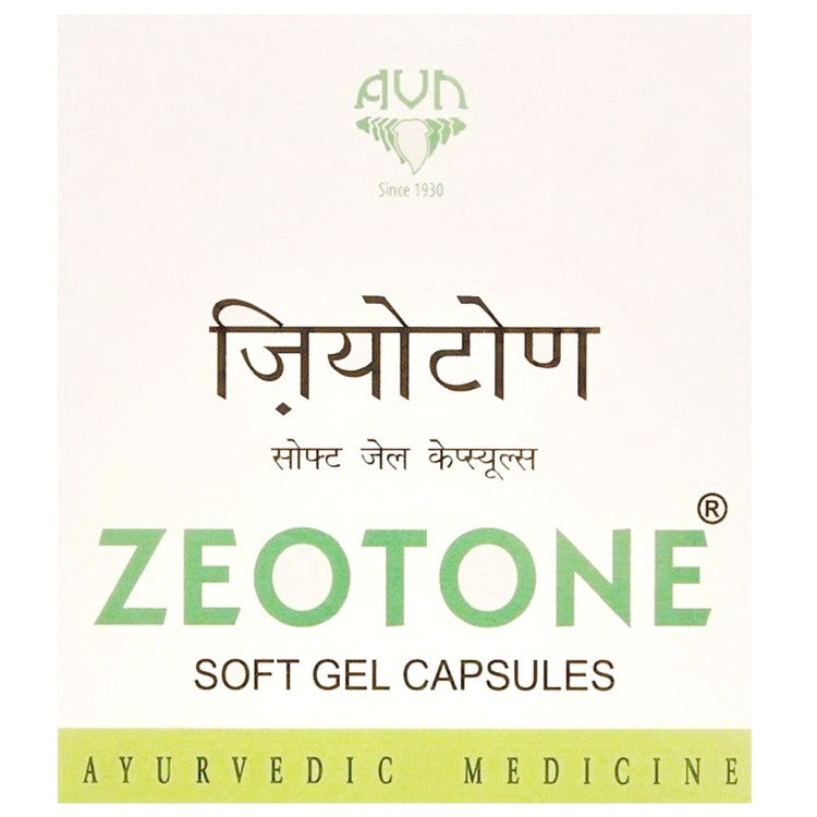 AVN Zeotone Soft Gel Capsules : Useful for Osteoarthritis, Osteoporosis, Rheumatoid Arthritis,Gout, Repairs, Rebuilds Cartilage & Bones (120 Capsules) - Uniherbs India