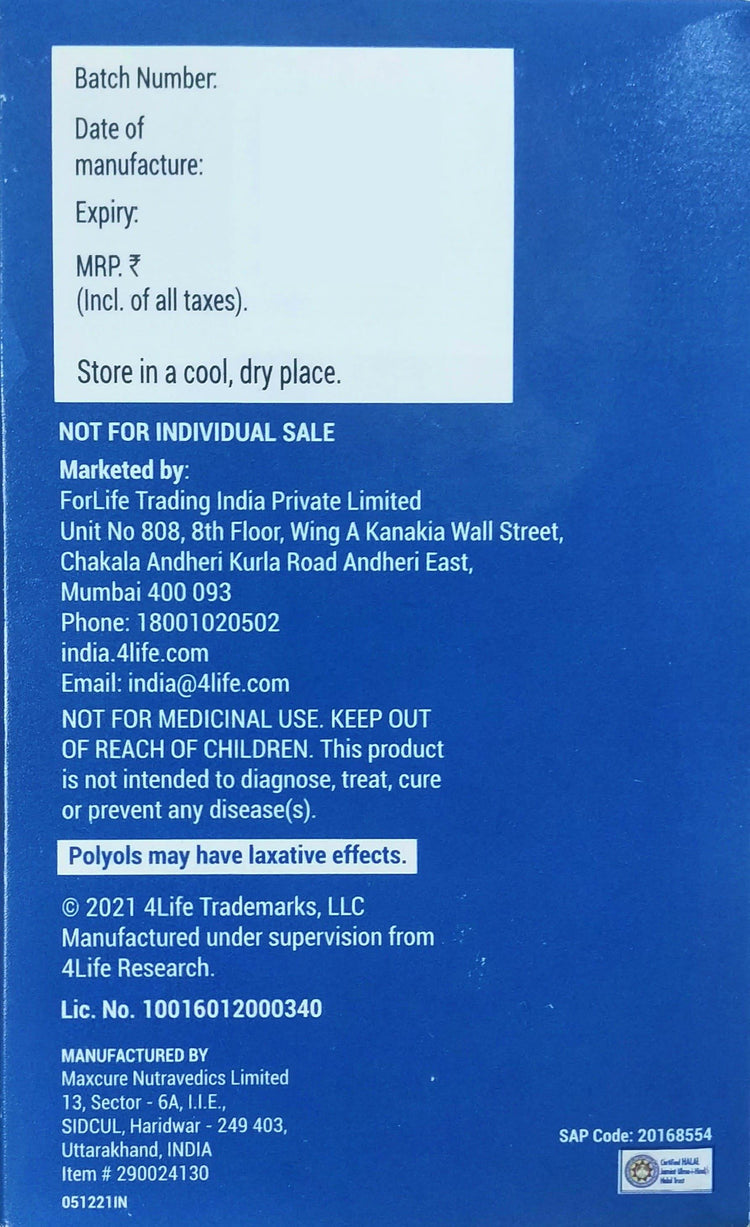 Uniherbs India Capsules 4Life Transfer Factor Plus Tri-Factor Formula Capsules : A Super Powerful Immunity Booster, For Overall Wellness (Blister Pack) (90 Capsules)