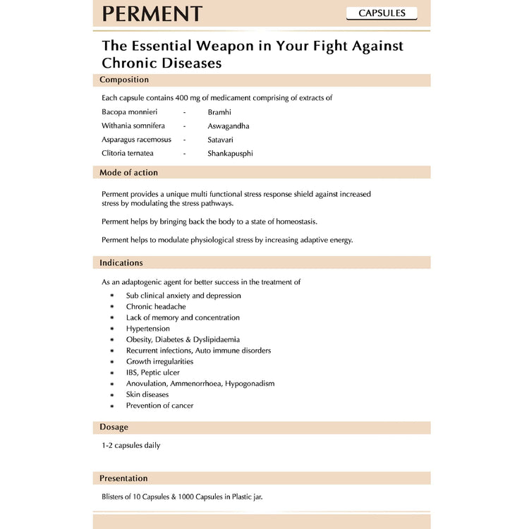 Uniherbs India Capsules AVN Perment Capsules : Helpful in Anxiety, Depression, Lack of Memory & Concentration, High Blood Pressure, Skin Diseases, Peptic Ulcer (100 Capsules)