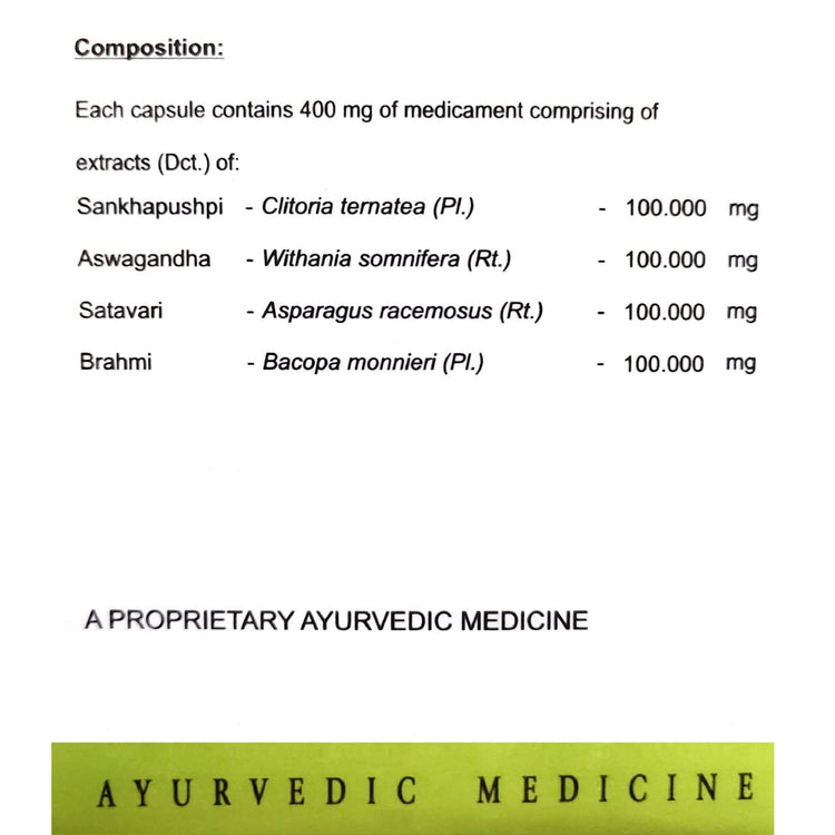 Uniherbs India Capsules AVN Perment Capsules : Helpful in Anxiety, Depression, Lack of Memory & Concentration, High Blood Pressure, Skin Diseases, Peptic Ulcer (100 Capsules)