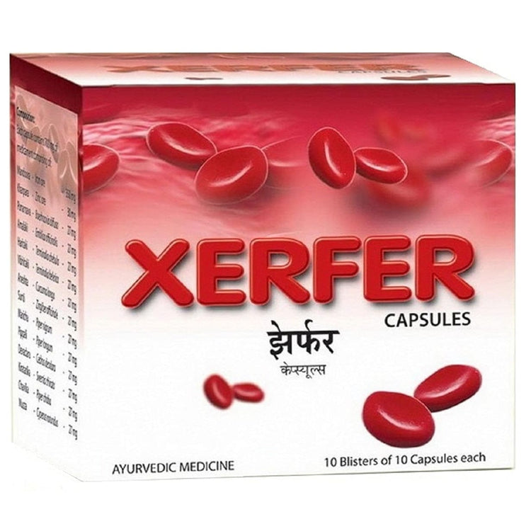Uniherbs India Capsules AVN Xerfer Capsules : Helps in Anaemia, Improves Haemoglobin Level, Increase Red Blood Cells (RBC) Counts (100 Capsules)