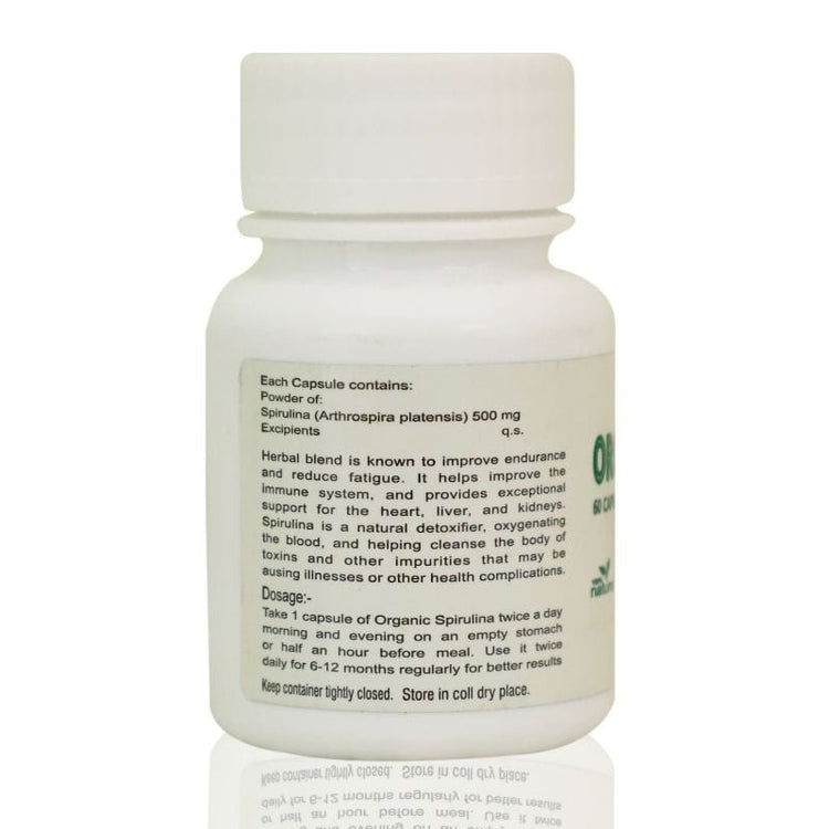 Uniherbs India Capsules Keva Organic Spirulina Capsules (60 Capsules): Refined form of Spirulina, Improves Endurance and Reduce Fatigue, For Overall Health and Well Being