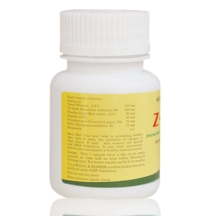 Uniherbs India Capsules Keva Zinc Plus (Z-Plus) Capsules (60 Capsules)
