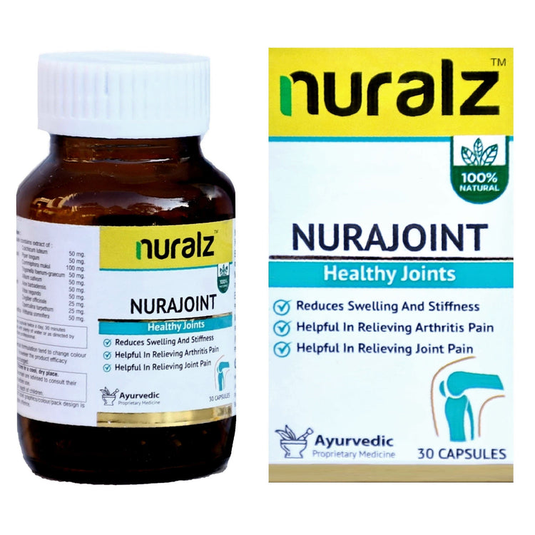 Uniherbs India Capsules Nuralz Nurajoint Capsules : Ayurvedic Medicine For Joints Pain, Mascular Pain, Knee Pain, Back Pain, Swelling (30 Capsules)