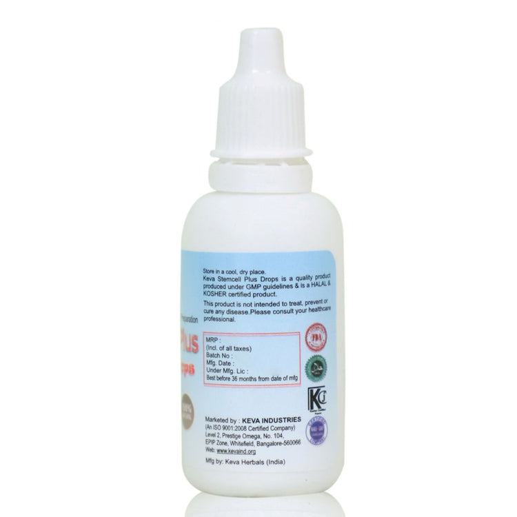 Uniherbs India Drops Keva Stem Cell Plus Drops : Helps to Rejuvenate Body, Slowing Aging Process, For Glowing & Young Looking Skin, Improves Immunity (30 ml)