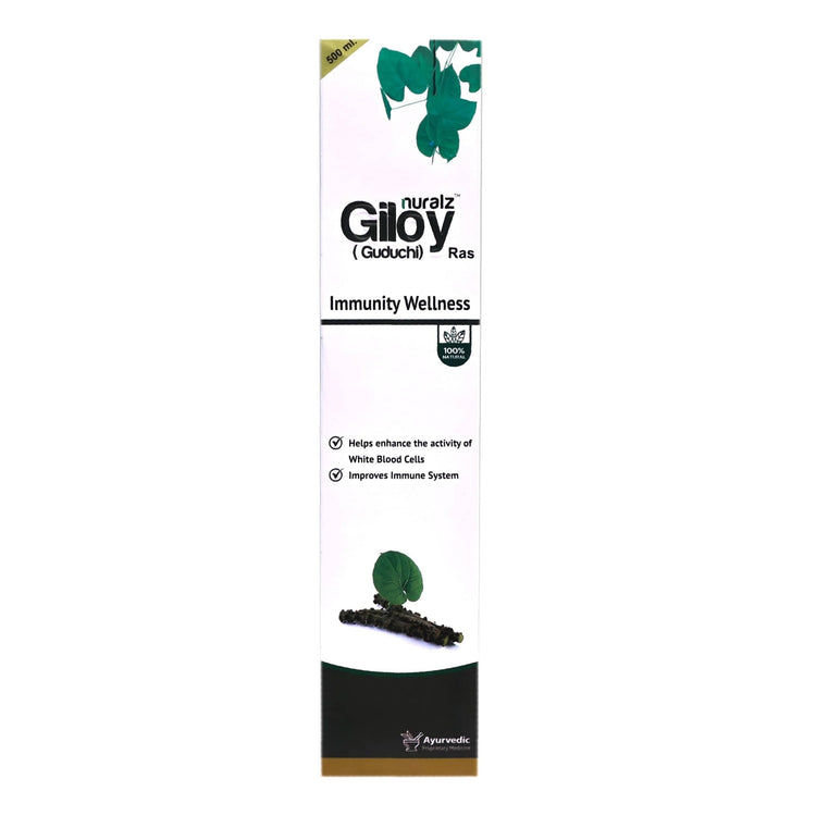 Uniherbs India Juice Nuralz Giloy (Guduchi) Ras : Immunity Booster, Helpful In Dengue, Malaria, Influenza (viral Infection), Cough & Cold, Skin Related Problems (500 ml)