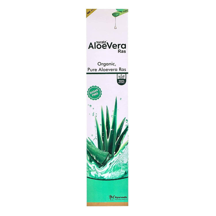 Uniherbs India Juice Nuralz Sugar Free Organic Aloevera Ras : Improves Immunity, Helpful in Skin Disease, Constipation, Good Tonic for Madhu-Meh (Diabetes) (500 ml)