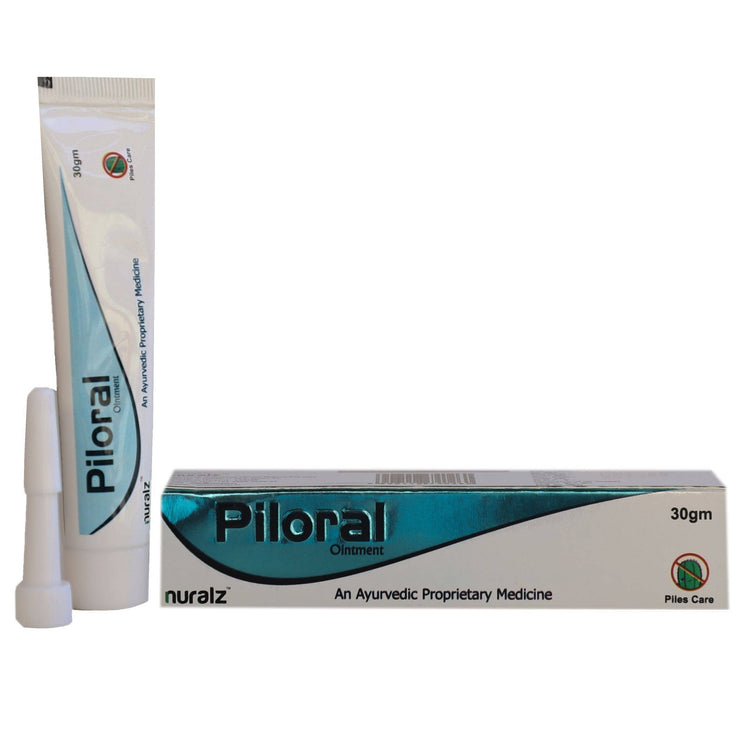 Uniherbs India Ointment Nuralz Piloral Ointment : Effective for Fissure Bleeding, Anal Swelling, Irritation & Burning Sensation (60 grams) (30 grams X 2)