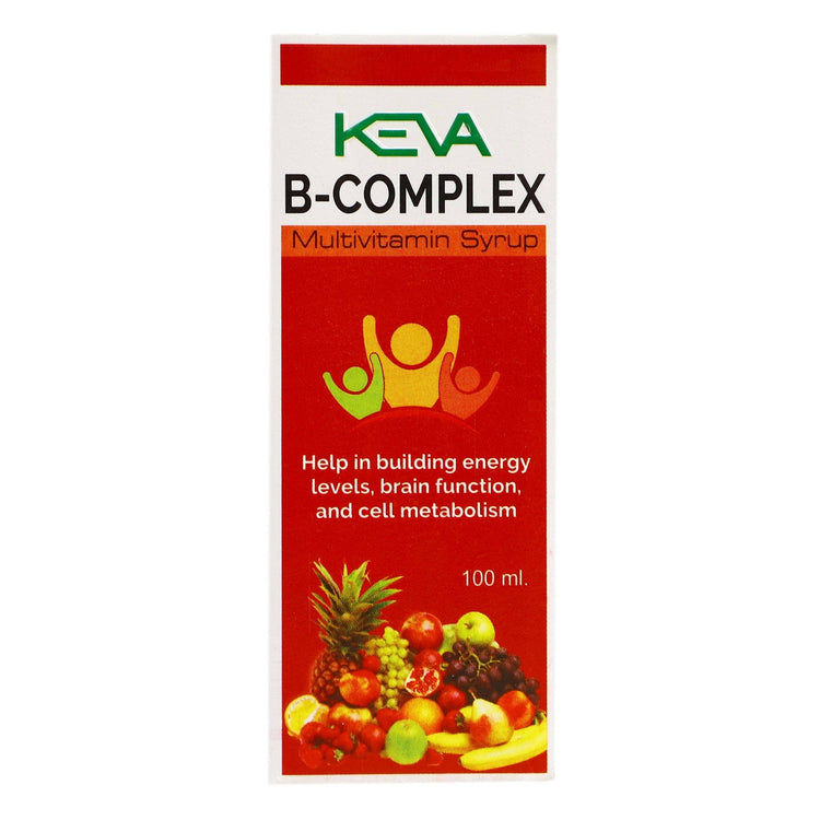 Uniherbs India Syrup Keva B-Complex Syrup : Improves RBC Count, Good Digestion, Healthy Heart Function, Healthy Brain Function (400 ml) (100 ml X 4)