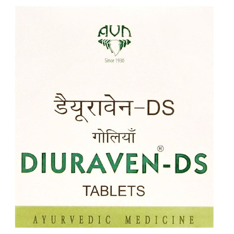 Uniherbs India Tablets AVN Diuraven DS Tablets : Helpful in Urinary Infections, Kidney Stones, High Blood Pressure, Cold, Cough, Asthma, Gout, Arthritis (100 Tablets)