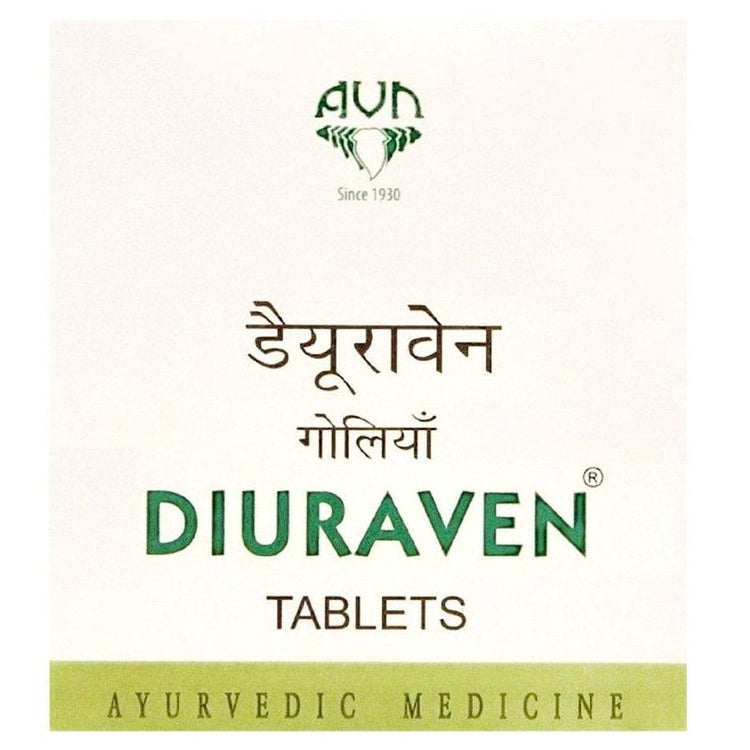 Uniherbs India Tablets AVN Diuraven Tablets : Helpful in Urinary Infections, Kidney Stones, High Blood Pressure (Hypertension), Gout Arthritis, Asthma (150 Tablets)