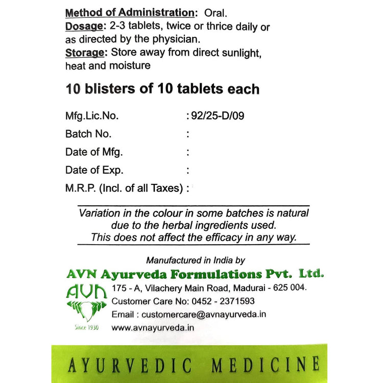 Uniherbs India Tablets AVN Gynaeven Tablets : For treatment of PCOD, Irregular Periods (Menstrual Cycles), Female Infertility, Maintains Hormonal Balance (100 Tablets)