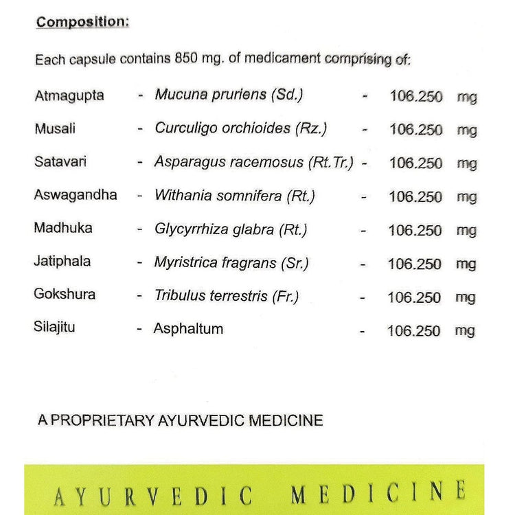 Uniherbs India Tablets AVN Herbovital Capsules : Remedy for Male Infertility, Male Stamina Increase, Increase Sperm Count (100 Capsules)