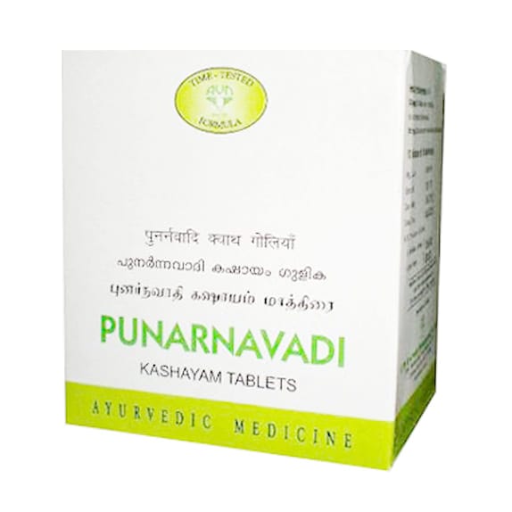 Uniherbs India Tablets AVN Punarnavadi Kashayam Tablets : Used in Myxedema, Urinary Tract Infection, Ascites, Cold, Cough, Dyspnoea, Anaemia, Abdominal Pain (100 Tablets)