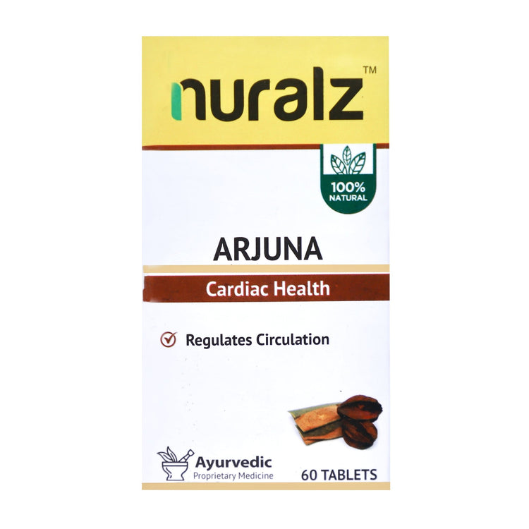 Uniherbs India Tablets Nuralz Arjuna Tablets : For Cardiac Wellness & Maintaining Blood Pressure, Improving Urinary Health, Heart Health (120 Tablets) (60 Tablets X 2 Pack)