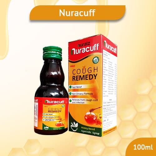 Nuralz Nuracuff Syrup : Ayurvedic Medicine For Cough Relief, Controls Allergic Cough And Soothes Larynx (400 ml) (100 ml X 4)