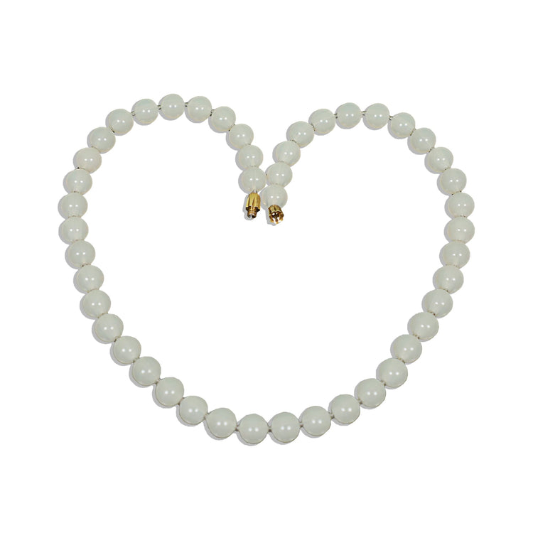 Conybio FIR Necklace and Bracelet Set : Helpful for Asthma, Heart Diseases, Blood Pressure - Beautiful Pearl White Necklace & Bracelet (1 Set)