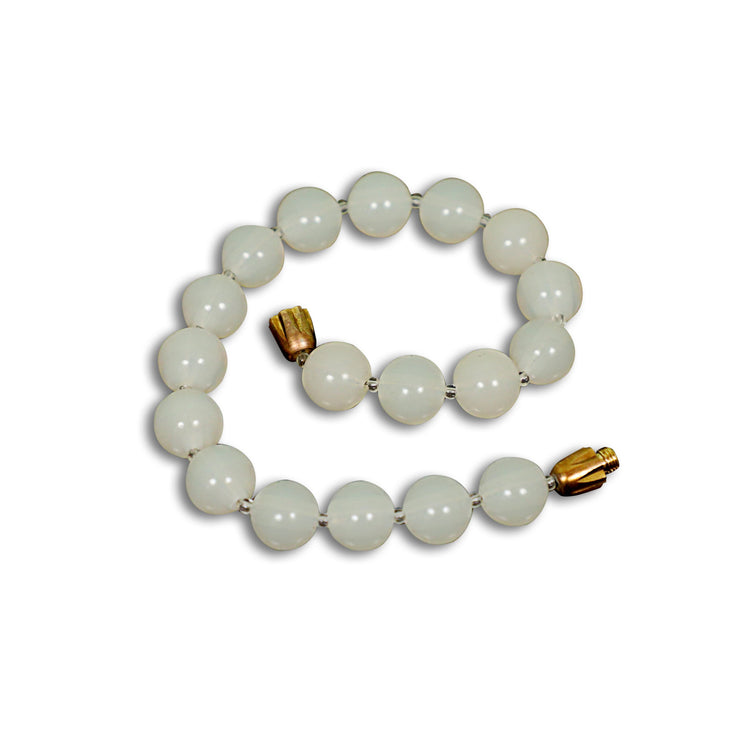 Conybio FIR Necklace and Bracelet Set : Helpful for Asthma, Heart Diseases, Blood Pressure - Beautiful Pearl White Necklace & Bracelet (1 Set)