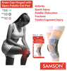 Samson Knee Cap Hinged with Open Patella and Deluxe Gel Pad for Arthritis, Sports Injury, Joint Pain Relief Knees Stabilizer and Support for Women and Men