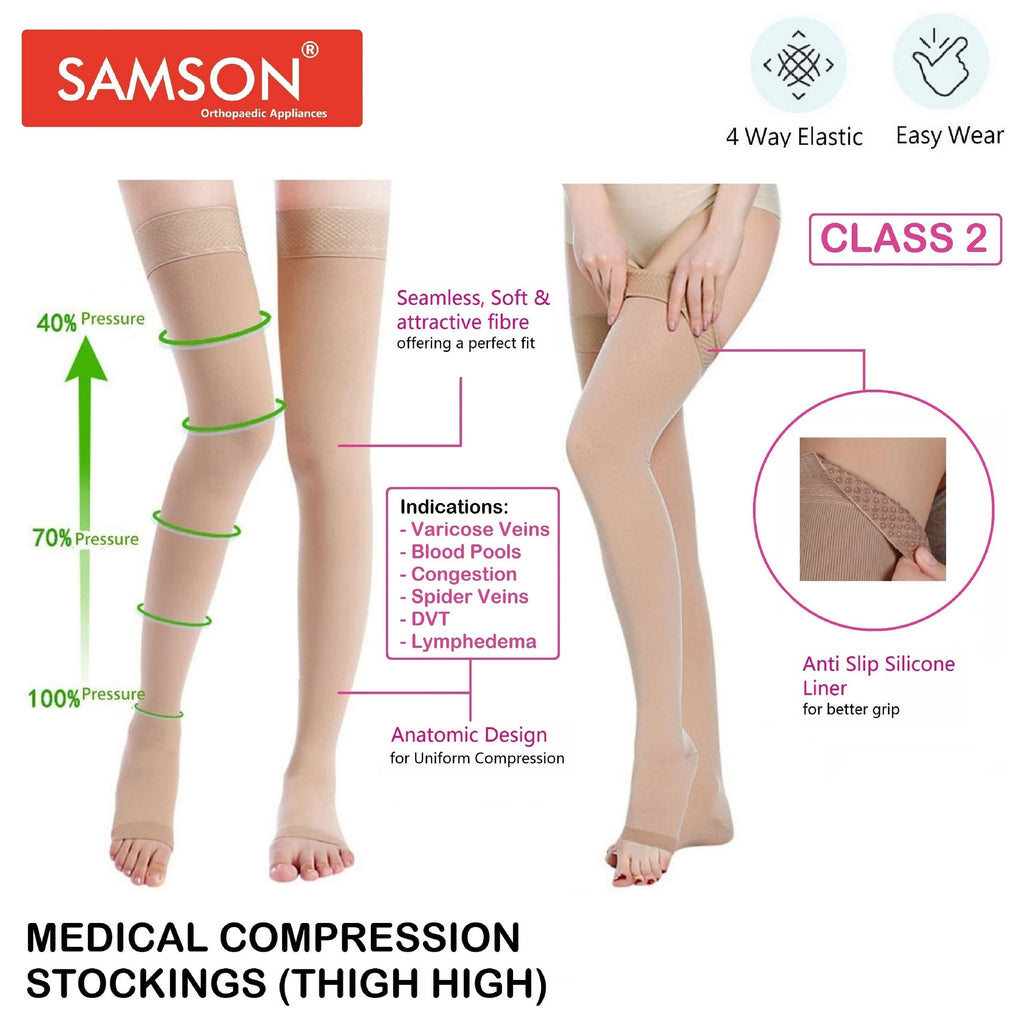 Samson Medical Compression Stockings (Class II) (Pair) - For Varicose –  Uniherbs India