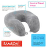 Samson Travel Pillow : Orthopaedic Multipurpose Neck & Back Support - Ergonomically Designed, High Density PU Foam, Soft Cushiony Feel & Plush Looks (Universal Size)