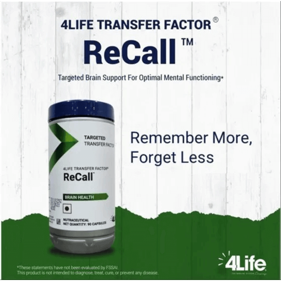 4Life Transfer Factor ReCall Capsules : Provides Phenomenal Support to Brain Function and Health, Supports Learning & Memory Functions, Improves Immunity (90 Capsules)