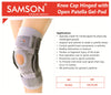 Samson Knee Cap Hinged with Open Patella and Deluxe Gel Pad for Arthritis, Sports Injury, Joint Pain Relief Knees Stabilizer and Support for Women and Men