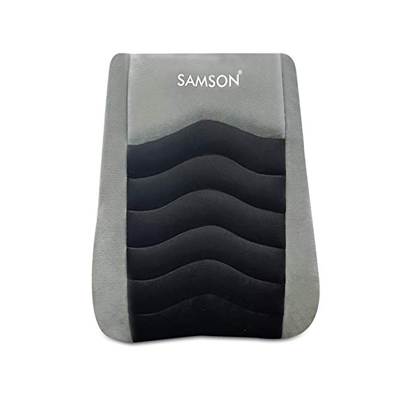 Samson Back Rest : For Office Chair, Car Seat, Sofa, (Orthopedically Designed Lumbar Support Cushion with High Density Foam), (Posture Support for Long Hours Sitting) (For Men & Women) (Type : Moulded Foam)